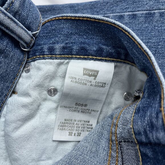 Vintage Y2K Levi’s 505 Jeans Size 32x32 Blue Denim Straight Fit 100% Cotton - Picture 5 of 8